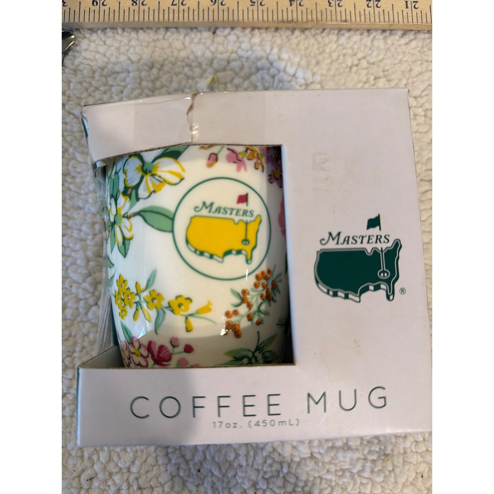 Masters Augusta National Golf Club Floral Coffee Mug 17oz New in Box Souvenir
